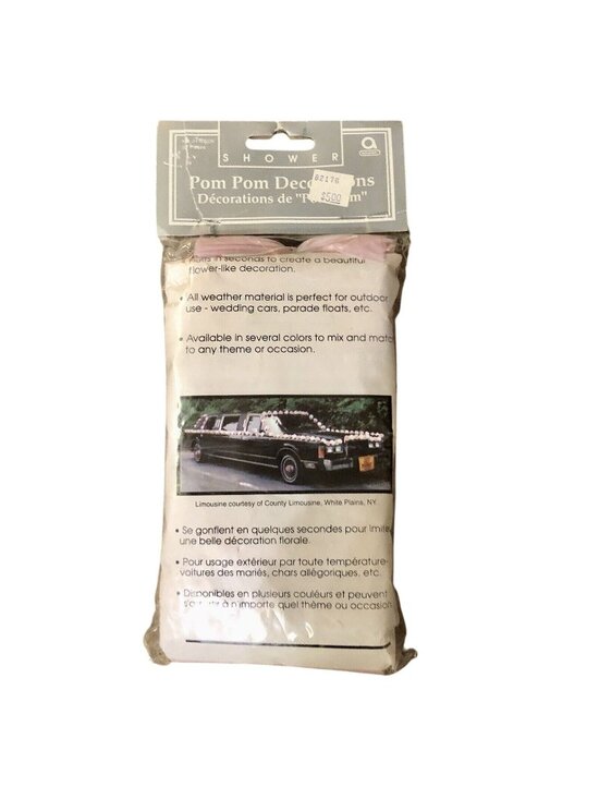 Amscan Other - Vintage Amscan Pink Wedding Car Pom Poms 25 Ct NOS Parade Float Decorations RARE